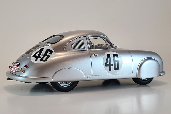 Porsche 356SL (1951 Le Mans Class Winner) | 1:18 Scale Model Car by Spark | Rear Quarter