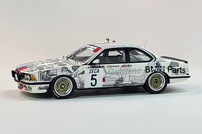 BMW 635CSi (1985 Spa 24 Hours Winner) | 1:43 Scale Model Car by Spark | Front Quarter