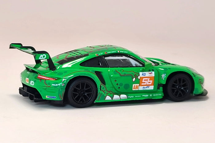 Porsche 911 RSR AO Racing Project 1 "Rexy" (2023 Le Mans) | 1:64 Scale Diecast Model Car by Spark | Rear Quarter