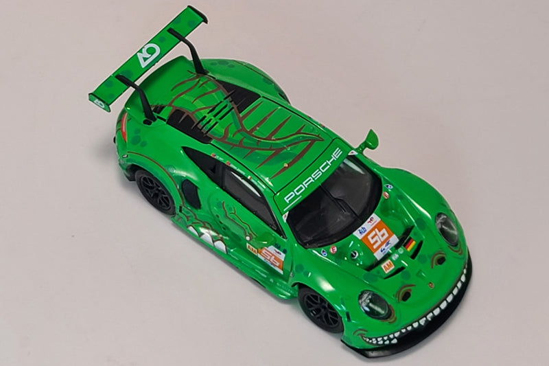 Porsche 911 RSR AO Racing Project 1 "Rexy" (2023 Le Mans) | 1:64 Scale Diecast Model Car by Spark | Overhead View