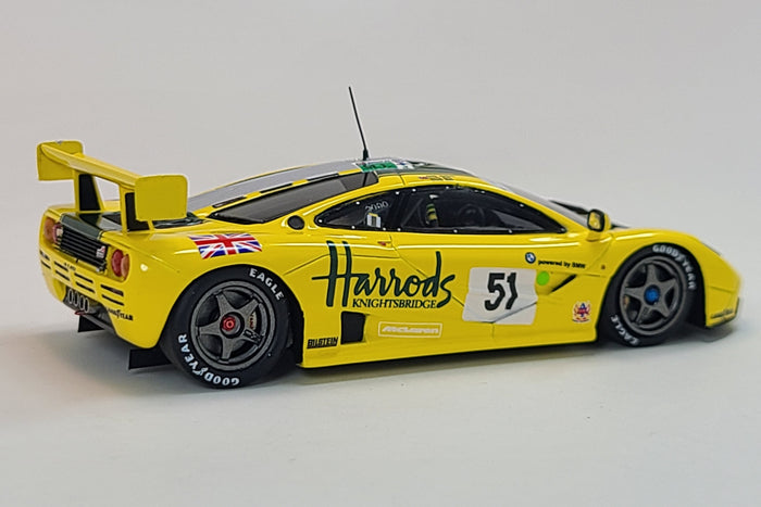 McLaren F1 GTR (3rd Place, 1995 Le Mans) | 1:43 Scale Model Car by Spark | Rear Quarter