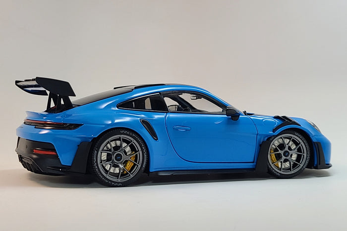 Porsche 911 GT3 RS Weissach Package (992) | 1:18 Scale Diecast Model Car by Minichamps | Rear Quarter